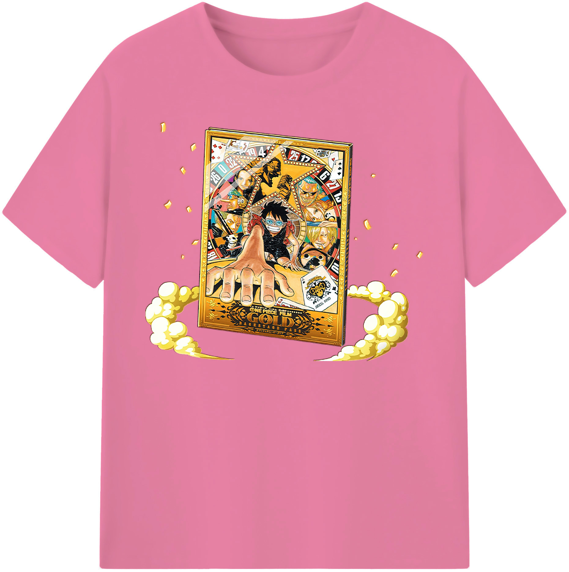 ワンピース モンキー・D・ルフィ ONE PIECE Monkey D. Luffy 綿100％半袖Tシャツ（フロントプリント）